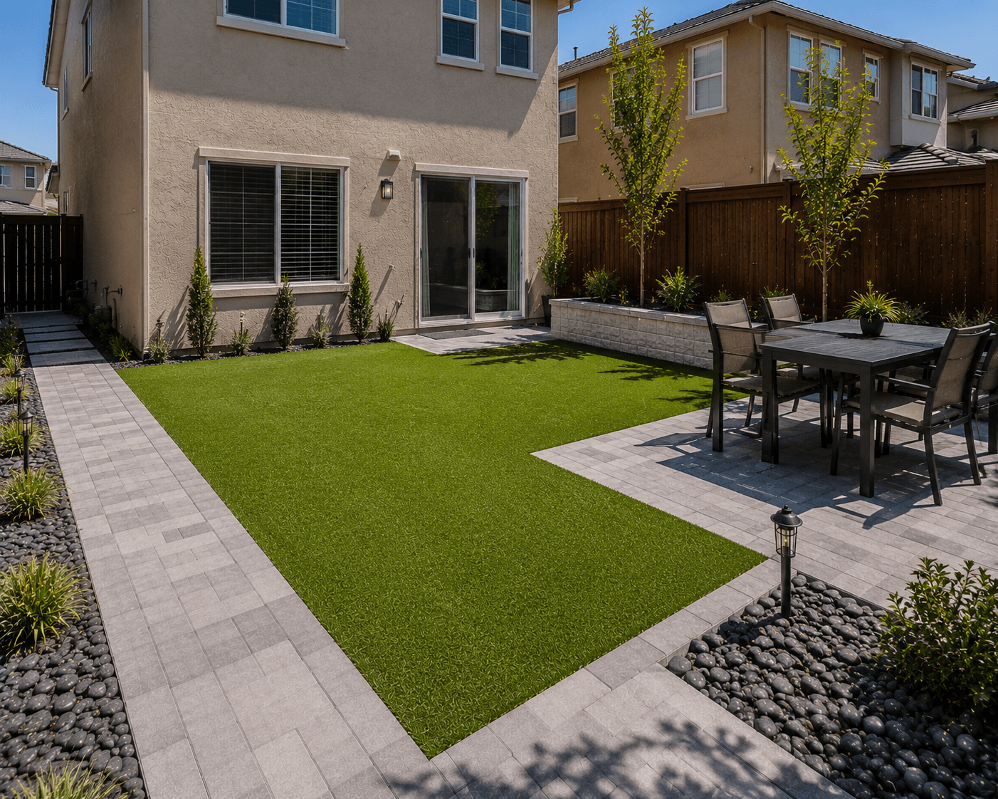 Apex Hardscape paver patio Sacramento